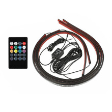 4 PCS RGB 252 LED Strip Neon Light Kit Under Car Tube Underglow Underbody System