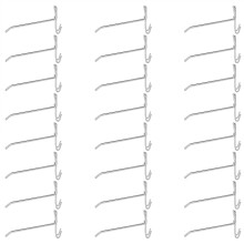 Crochets pour panneaux perforés étanches et antirouille en fer, supports muraux à grille épaisse pour le rangement et l'affichage d'outils dans