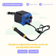 Wood Burning Kit, Wood Burning Tool, Digitally Adjustable Temperature Wood Burner Kit, Wood Burner Tool Kit US Plug