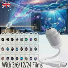 Premium 2-in-1 Galaxy Projector Night Light USB Projection Lamp with 24 Projection Films,Mini Galaxy Light new