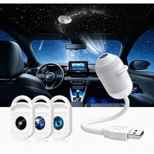 Star-projektorivalo, kaksoistila Galaxy-yövalo, USB-virtalähteellä toimiva monikuvioinen ympäristölamppu auton sisätiloi