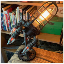 Steampunk-fusée lampe Vintage industriel bureau veilleuses scène intérieure disposition nouveauté flammes lampe