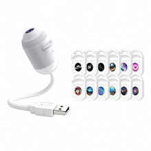 12 en 1 USB HD Galaxy étoile lampe de Projection nuit LED lumière d'ambiance Plug & Play étoile projecteur LED veilleuse