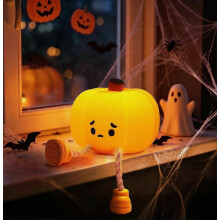 Halloween Ghost yövalo, kurpitsa yövalo, ladattava silikoninen himmennettävä yölamppu - söpö lastenhuoneen yövalaisin Ha