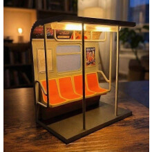 Vlaková lampa NYC v metre, retro miniatúrna lampa na stôl v aute, kreatívne nočné svetlo pre domácu výzdobu