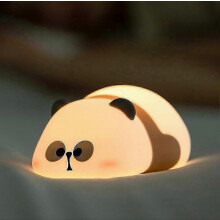 Veilleuse Led Panda mignon, lampe de chambre à coucher en Silicone, Rechargeable, avec capteur tactile, lampe de chevet,