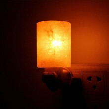 Lámpara de sal con luz nocturna, roca de sal rosa natural tallada a mano para el hogar
