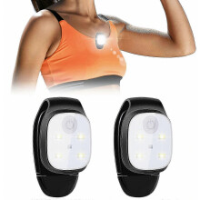 Luces para correr de noche en exteriores: paquete de 2 luces LED con clip, reflectantes, recargables por USB, livianas p