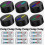 6PCS 3D Lamp Base LED Night Light 7 Color Tones LED Lamp Base with Remote USB Cable 1
