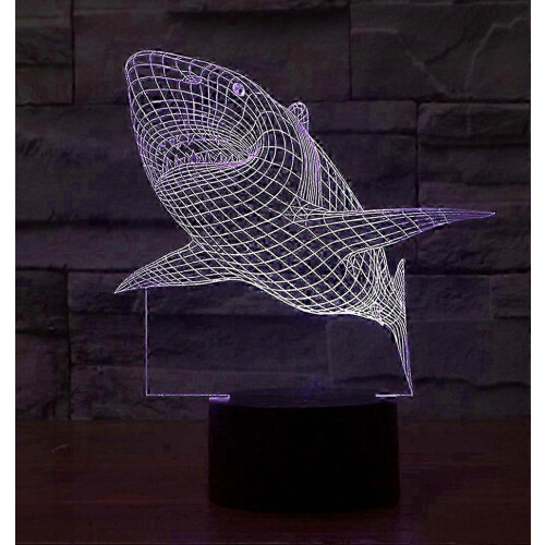 2026 3D Lamp Visual Light Effect Touch Switch Colors Changes Night Light (Shark)