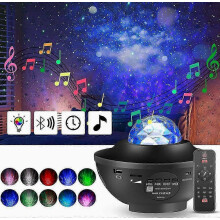 Phares étoiles à LED, phares rotatifs et amplificateurs à 21 modes ; télécommande