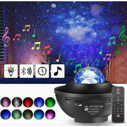 Phares étoiles à LED, phares rotatifs et amplificateurs à 21 modes ; télécommande