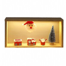 Christmas night light stand, LED Santa Claus, decorations, presentation stand, mini Christmas tree decoration stand C