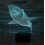 2026 3D Lamp Visual Light Effect Touch Switch Colors Changes Night Light (Shark) 2