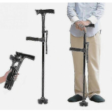 folding walking cane for elderly with led and alarm