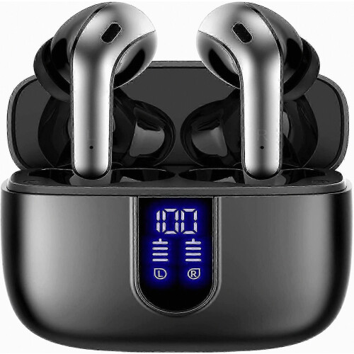 bluetooth headset true wireless earplugs 60H playback LED power display headset