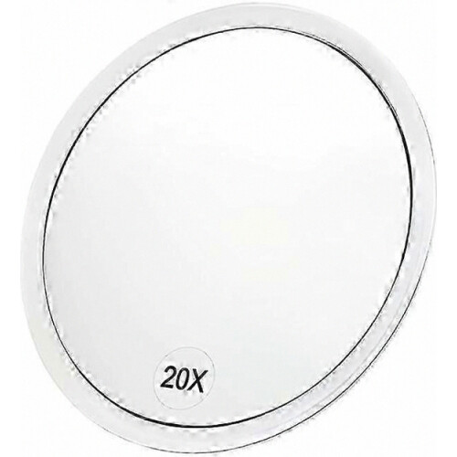 Specchio ingranditore 20X con ventose (rotondo 15 cm) - Perfetto per 1