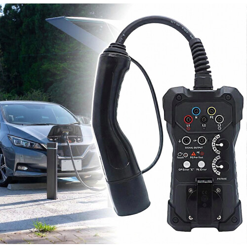 Τύπος 2 EVSE Tester Simulator IEC 62196-2 Portable Testing Device, Real-Time Voltage Current Monitor Precise EV Char 1