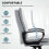(LIGHT GREY, Linen) Double Padded Linen-Look Office Chair - Light Grey 4
