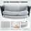 (LIGHT GREY, Linen) Double Padded Linen-Look Office Chair - Light Grey 5