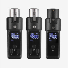 2,4G kabelloses XLR-Mikrofonsystem, 3,7V 250mAH, Schwarz, 7,2x2,5cm