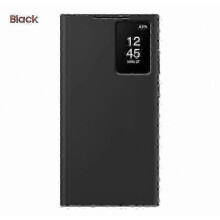 Original Samsung Smart View Wallet Flip Case für Samsung Galaxy S23 Ultra SM-S918B S-View Handyhülle Coverschwarz SZRH A