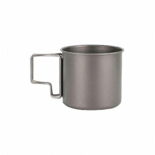 Ultralichte titanium bekermok, buitenwaterbeker, picknickwaterbeker, gebruiksvoorwerp, 450 ml