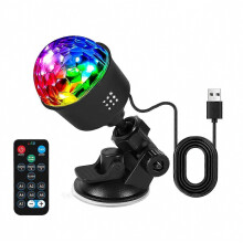Okolité svetlo RGBW Otočný otočný domček v aute s napájaním cez USB a zvuková hudba Rhythm 360