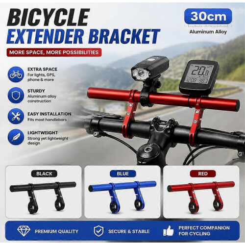 Aluminum Alloy Bike Handlebar Extension Bracket Mount For Light 2