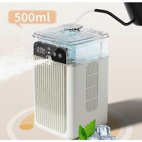 Κλείδωμα Ταξιδιωτικής Οθόνης Οθόνης LED Cooler Evaporative Fan Cooler 500ml Tank 2