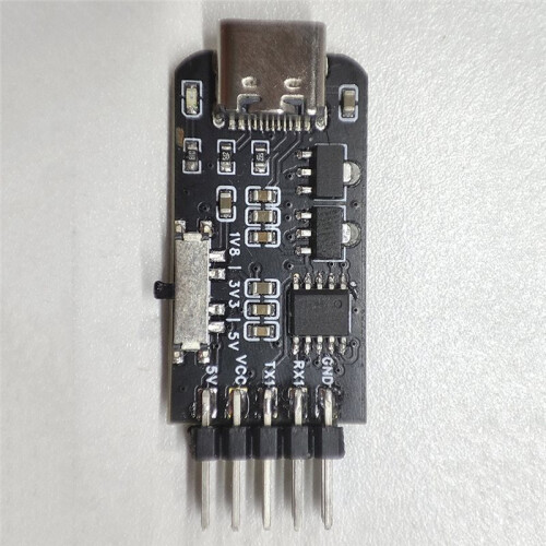 Modulo Convertitore da USB A TTL Modulo da USB A Doppia UART TTL - Livello I/o Regolabile (1,8 V/3,3 V/5 V), Interfaccia Type-C