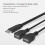 Καλώδιο μεταφοράς δεδομένων διανομέα USB 2.0 1 αρσενικό σε 2 θηλυκό 2