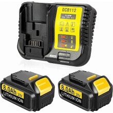 2025 Nieuwste model compatibel 2Pack 8.0AH 20V/18V DCB184 Vervanging voor Dewalt