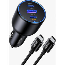 130 W USB C autolaturi, PD 100 W + PD 30 W Type C autolaturisovitin Yhteensopiva