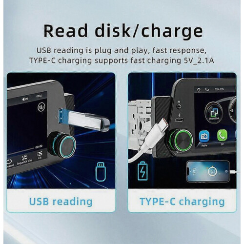 F152W 5 tuuman auton MP5-soitin Langaton CarPlay Android Auto Reverse Image Display 2