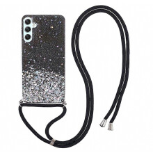 AW-serie compatibel voor Samsung Galaxy A34 5G hoesje Sparkle Epoxy TPU achterkant met draagkoord