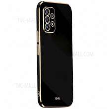 XINLI Compatibel Voor Samsung Galaxy A52s 5G/Galaxy A52 4G/5G Beschermhoes Precieze Lens Uitsparing Galvaniseren Gouden