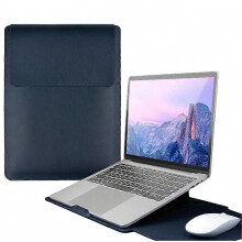 16-Zoll-Laptoptasche, Tragetasche aus PU-Leder mit verstellbarem Ständer