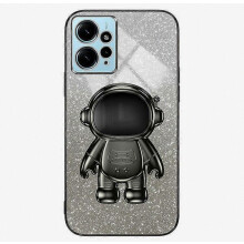 Compatibel voor Xiaomi Redmi Note 12 4G hoesje Leuke astronaut standaard Anti-drop mobiele telefoonhoes