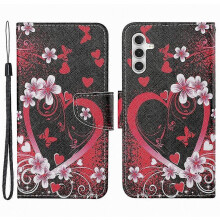 Leren hoes compatibel voor Samsung Galaxy A55 5G Shell patroonprint ontwerp portemonnee telefoonhoes