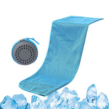 (Blue) Soft Breathable Cooling Sports Towel,Quick‑Drying Sweat Towel For Fitness Golf Running Yoga