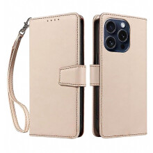 Compatibel voor iPhone 14 Pro Max Case RFID PU lederen portemonnee Flip-telefoonhoes met polsband