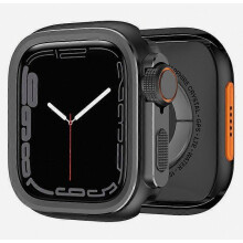 Beschermhoes Compatibel voor Apple Watch Series 9 45 mm / 8 45 mm / 7 45 mm Legering horlogeframe