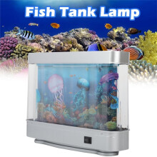 Simulated Fish Tank Lamp Aquarium Tank Decorative Night Light Virtual Ocean Dynamic LED Table Lamp Room Decor UK Plug
