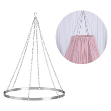 Kit de Suspension pour Rideaux de Plafond, Arceau Rond de 30 cm (12 Pouces) pour Décoration de Mariage et de Gazebo