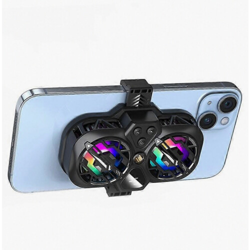 K11 Ημιαγωγός Dual-Core Cooling Fan Smartphone Καλοριφέρ με RGB φως 1