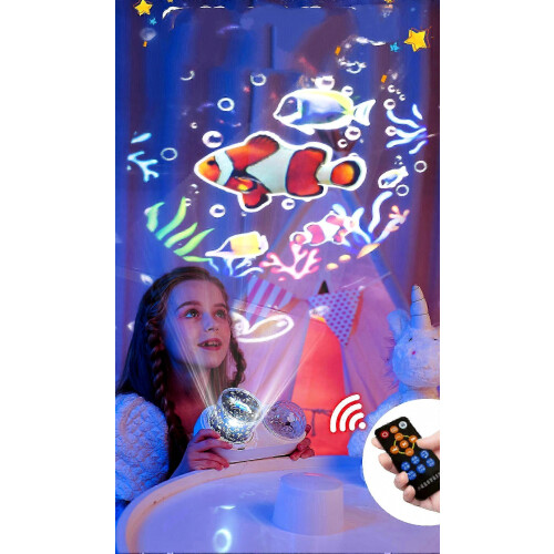 Προβολέας Ocean Light Night Light Παιδικά, 360 Περιστρεφόμενος Προβολέας και Αισ 2