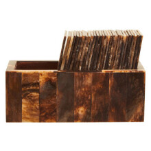Churchill Games Brown and Black Finish Domino Set