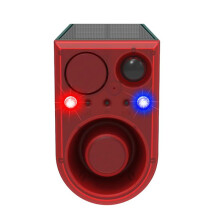 Alarme Solar Externo com Sensor, Controle Remoto, À Prova D'Água, 129 DB, Som Alto, Gerador de Ruído para Quintal e Jardim