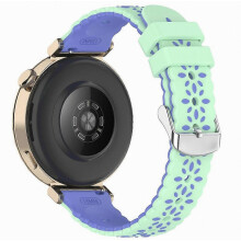 Compatibel voor Samsung Galaxy Watch7 44 mm / 40 mm siliconen band 20 mm zonnebloem tweekleurige horlogeband